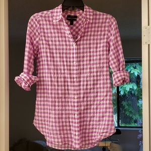 Jcrew size 0 gingham print, lightweight top